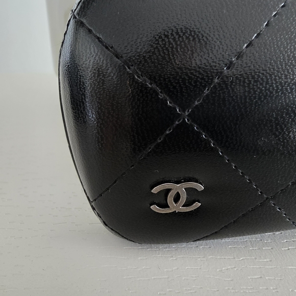 Chanel Quilted Leather Eyeglass Case With Box - Black - Picture 3 of 13